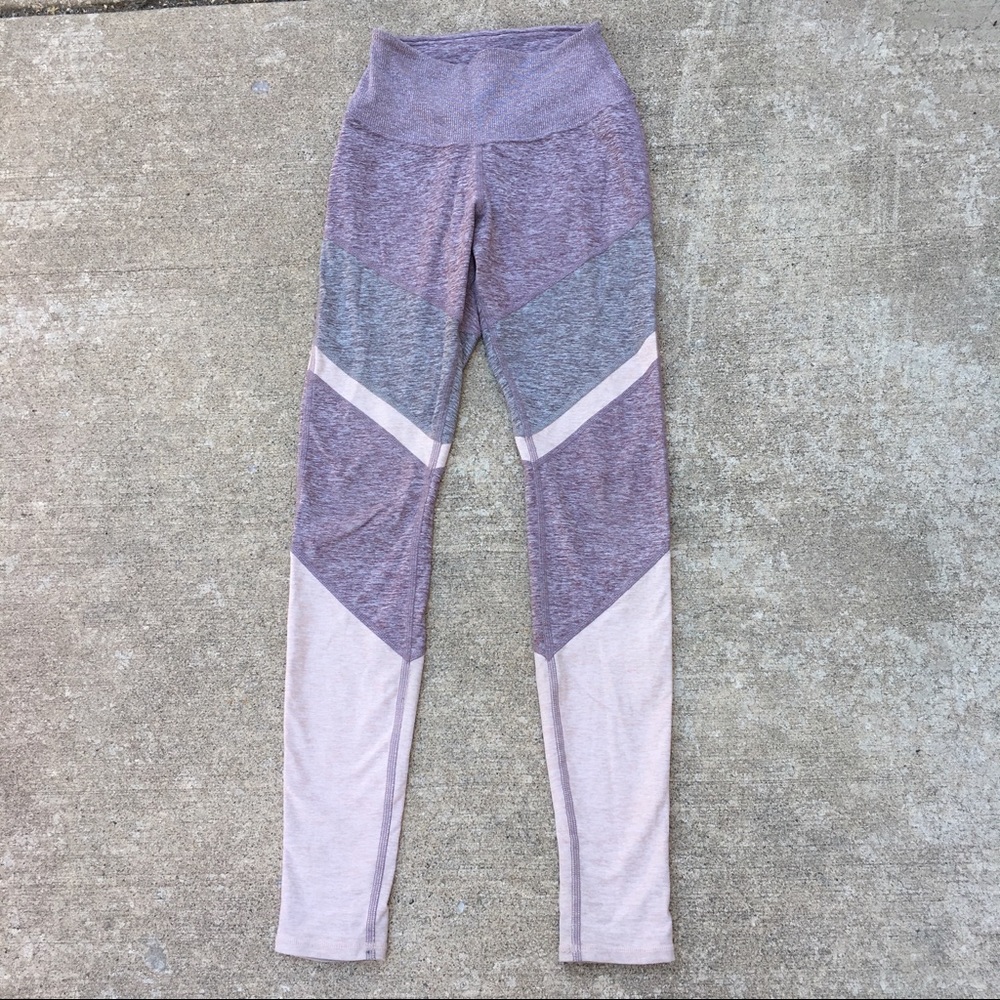 Light purple, pink and grey ALO leggings